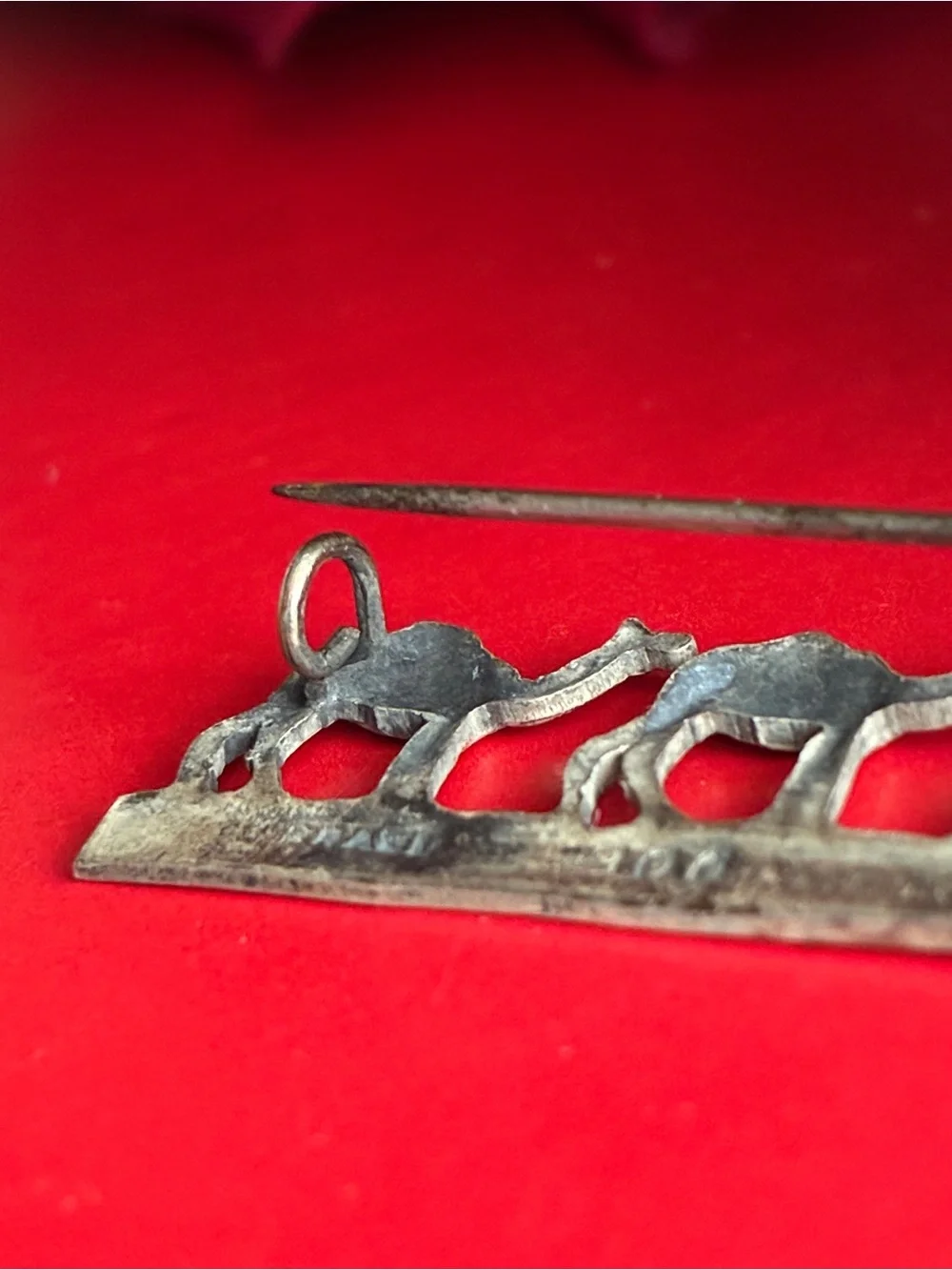 Vintage Silver Camel Caravan Brooch